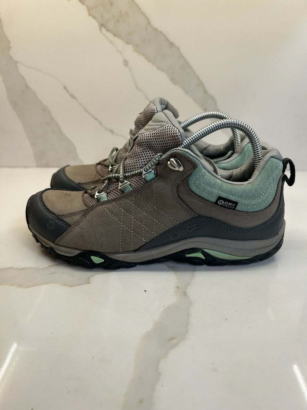 Oboz Sapphire Low Waterproof Hiking Shoes Charcoal Beach Glass Size 9.5 women’s